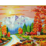 Needleart World İthal Etamin Kiti (A Flaming Sunset) - Görsel 2