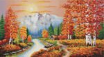 Needleart World İthal Etamin Kiti (A Flaming Sunset)