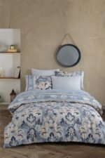 Ranforce Çift Kişilik Nevresim Takımı Branco Lacivert