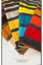 İyi Geceler İstanbul In Line Çift Kişilik Pamuk Battaniye Kırmızı - Görsel 3