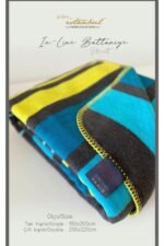 İyi Geceler İstanbul In Line Tek Kişilik Pamuk Battaniye Mavi 150x200 Cm