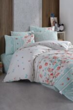 Cotton Life Çift Kişilik Nevresim Takımı Rose Mint - Görsel 2