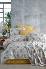 Cotton Life Tek Kişilik Nevresim Takımı - Bella Sarı